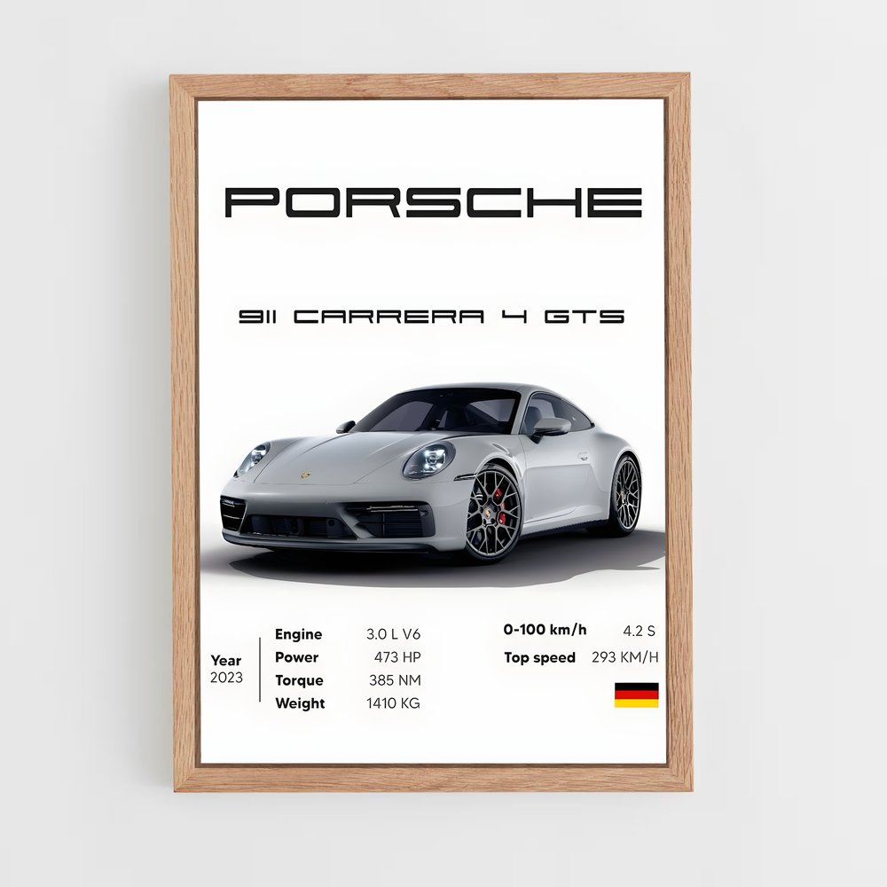 Poster carrera élégant – affiche Porsche (vue 4)